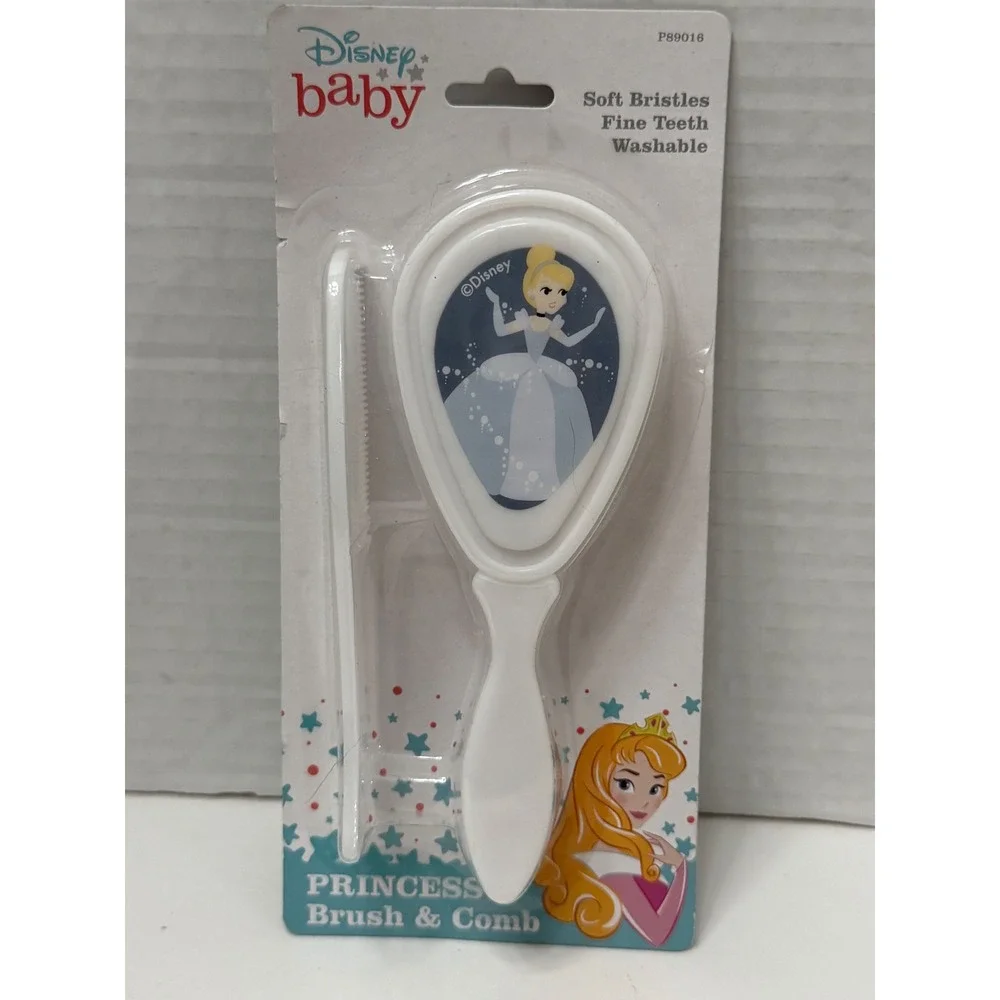 Disney Baby Princess Brush and Comb Set Cinderella White P89016 NEW
